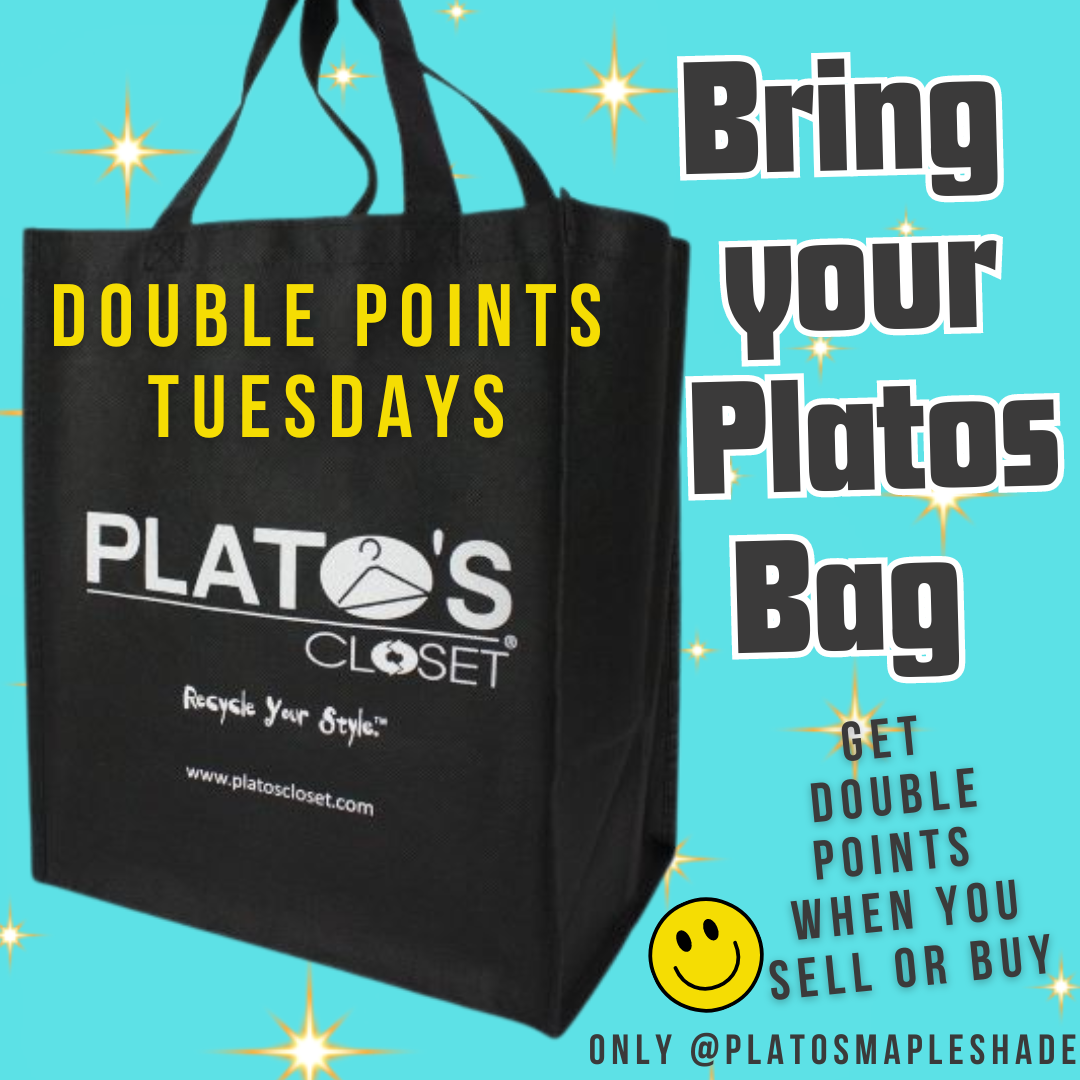 Double Points when you Sell in your Plato's Tote Bag